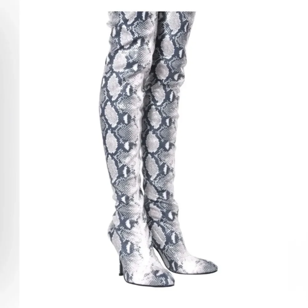Stuart Weitzman Shiloh Roccia Python Over The Knee Boots NWT 9